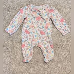Carter's Multicolor Animal Print Footie